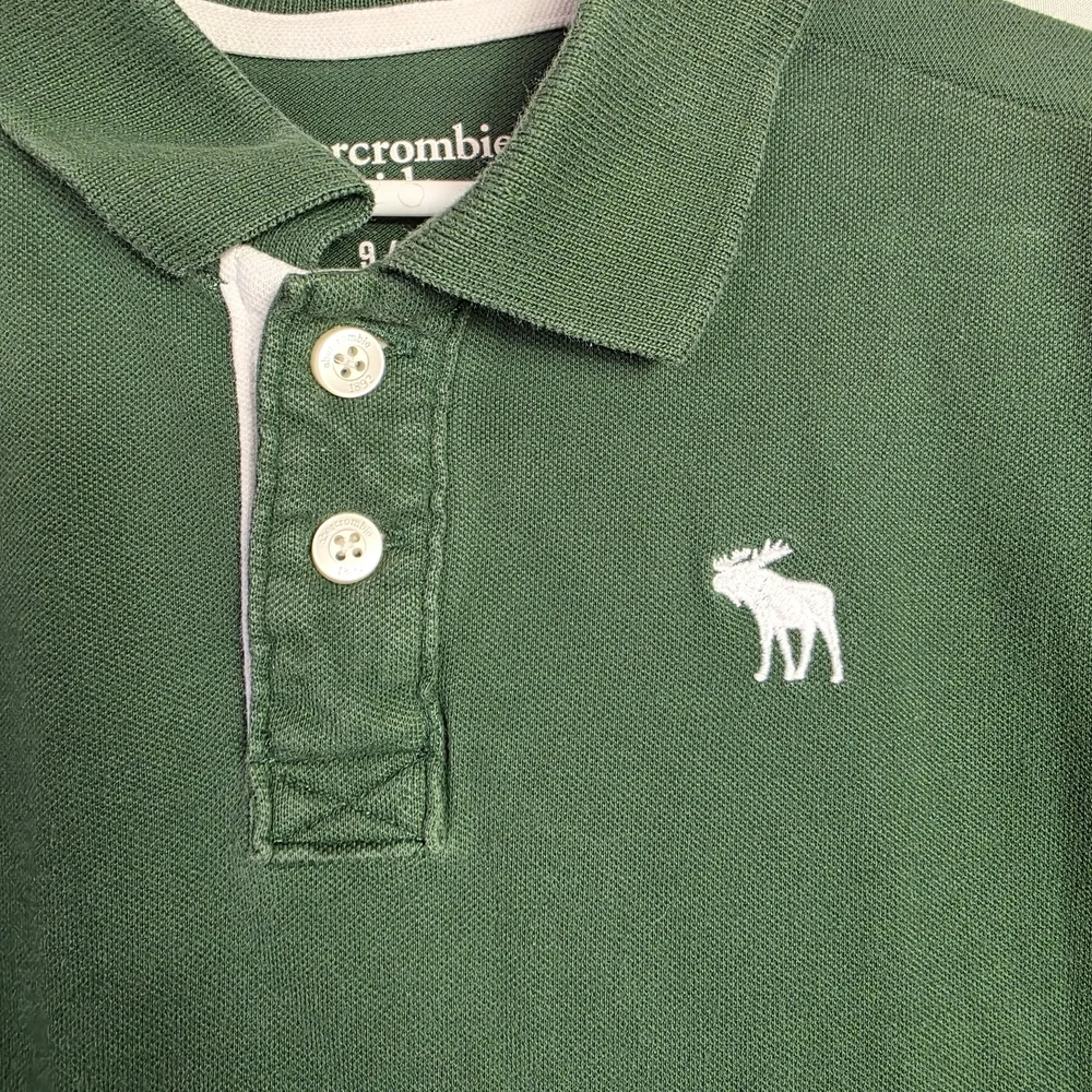 Abercrombie Kids Forest Green Polo Shirt Sz 9/10